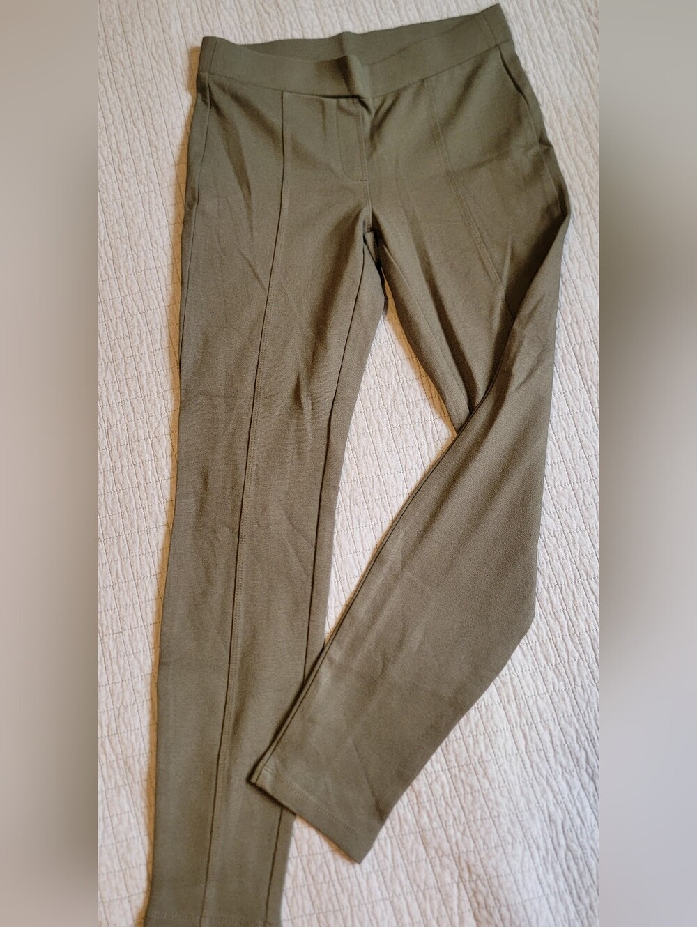 Style & Co. Women's Olive Green Leggings Capri Mid Rise S